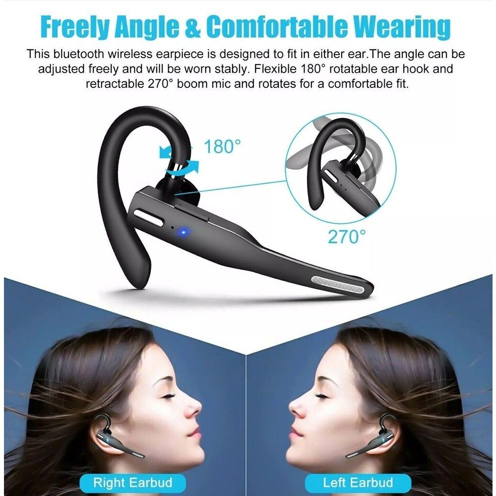 Bluetooth Wireless Headphones Business Trucker Handsfree Earpiece Headset Mic AU