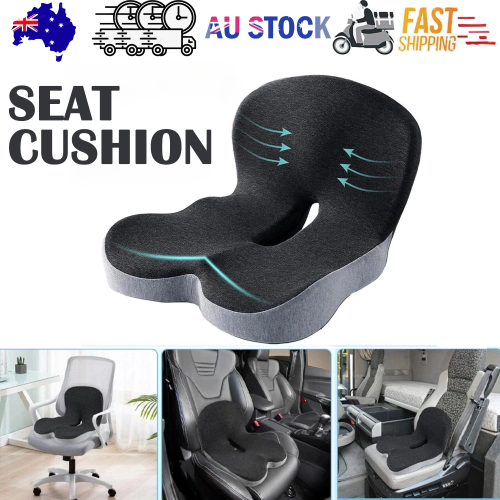 Memory Foam Seat Cushion Lumbar Support Ergonomic Back Support Office Car AAAAA