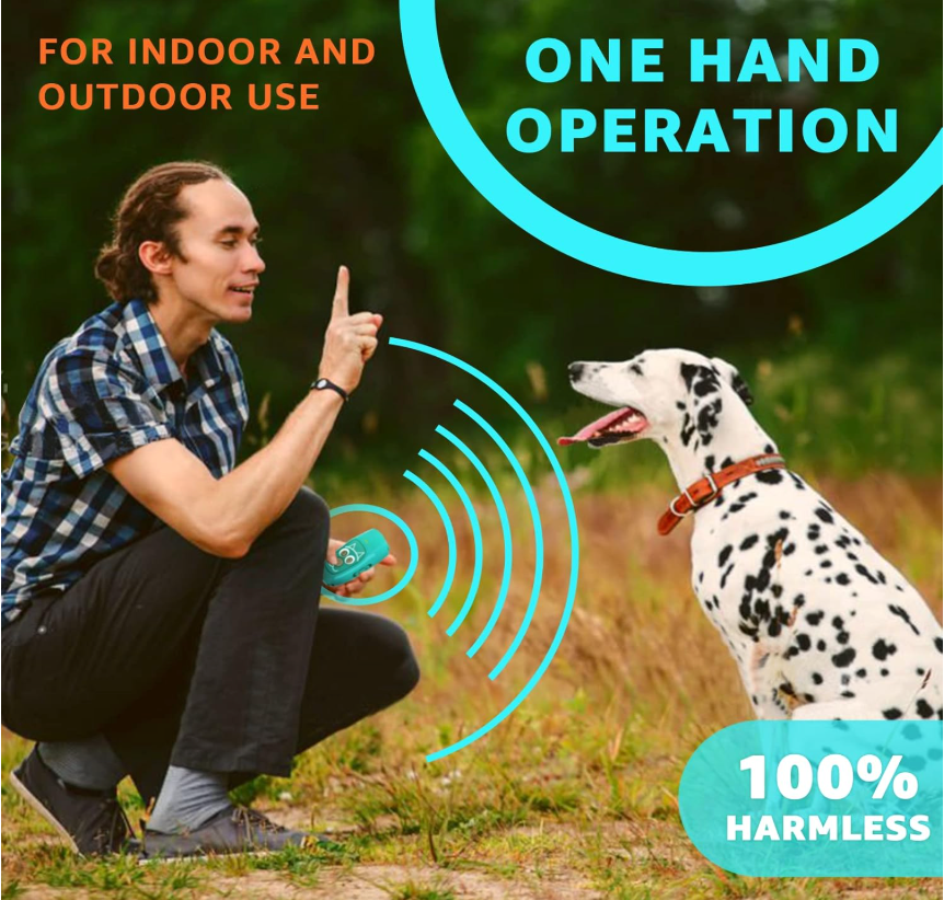 Ultrasonic 3 in 1 Dog Barking Deterrent Devices, 3 Frequency Dog Training Blue