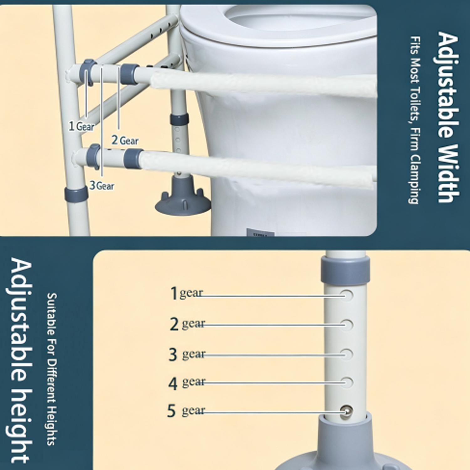 E-HOME Over Toilet Support Frame Safety Grab Aid Rail for Elderly Disabled AU