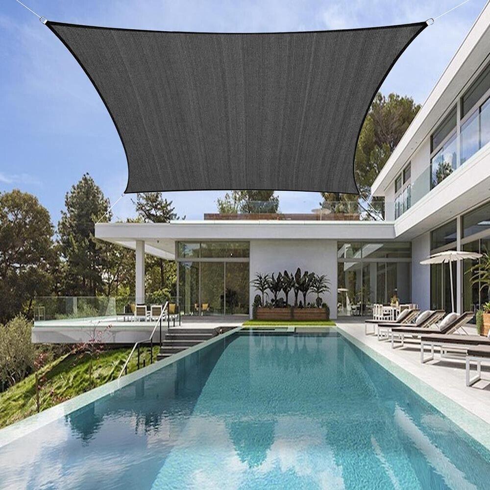 Waterproof Shade Sail Awning Cloth Rectangle Triangle Square Sand Sun Canopy AU