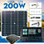 200W 12V Solar Panel Kit With Regulator 200 watt Mono Caravan Camping Charger