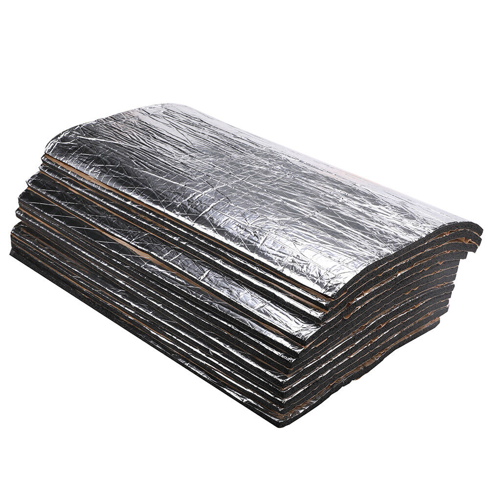 12PCS Car Engine Bay Bonnet Sound Deadener Noise Insulation Foam Proofing Heat