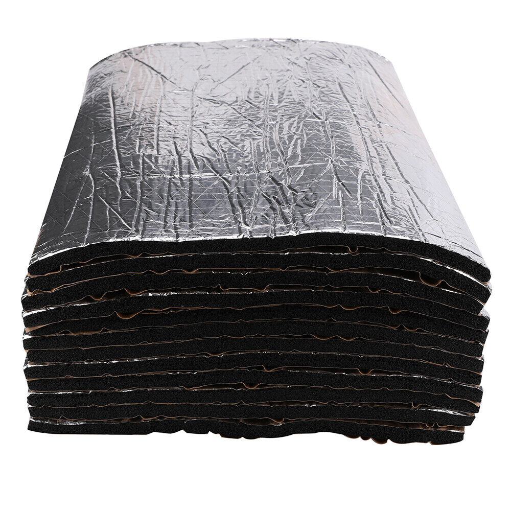 12PCS Car Engine Bay Bonnet Sound Deadener Noise Insulation Foam Proofing Heat