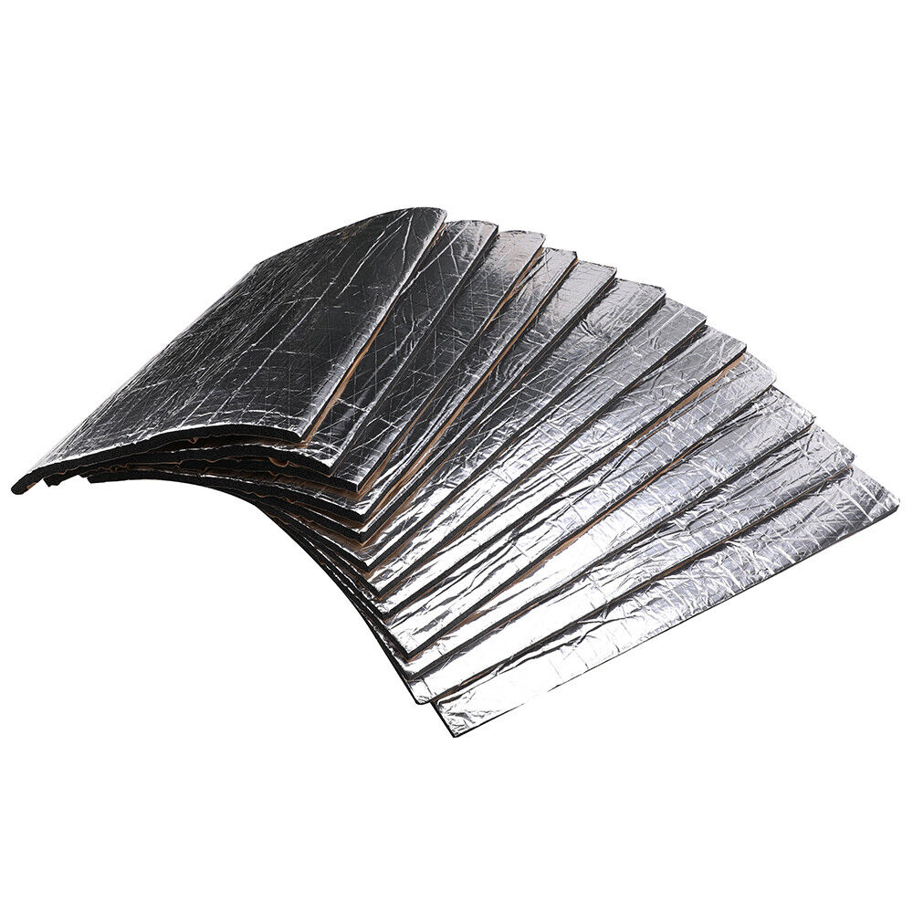 12PCS Car Engine Bay Bonnet Sound Deadener Noise Insulation Foam Proofing Heat