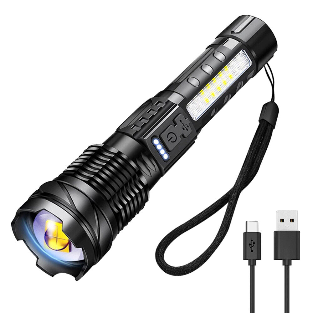 Super Bright 30W 14LED Flashlight White Laser Tactical Torch Lamp for Camping AU