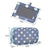 2 Layer Makeup Bag w/ Mirror Travel Cosmetic Bag Organizer Brush Slots Portable