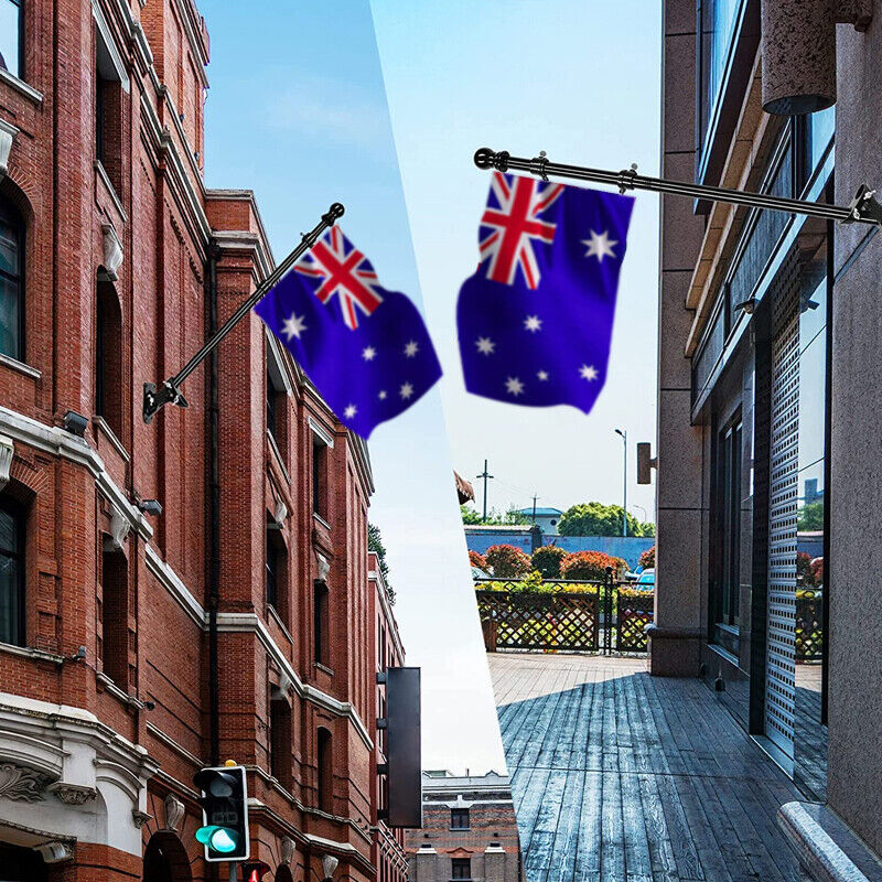 1.8M Flag Pole Kit Stainless Steel Flag Pole Kit Swivel Flagpole Ring for House