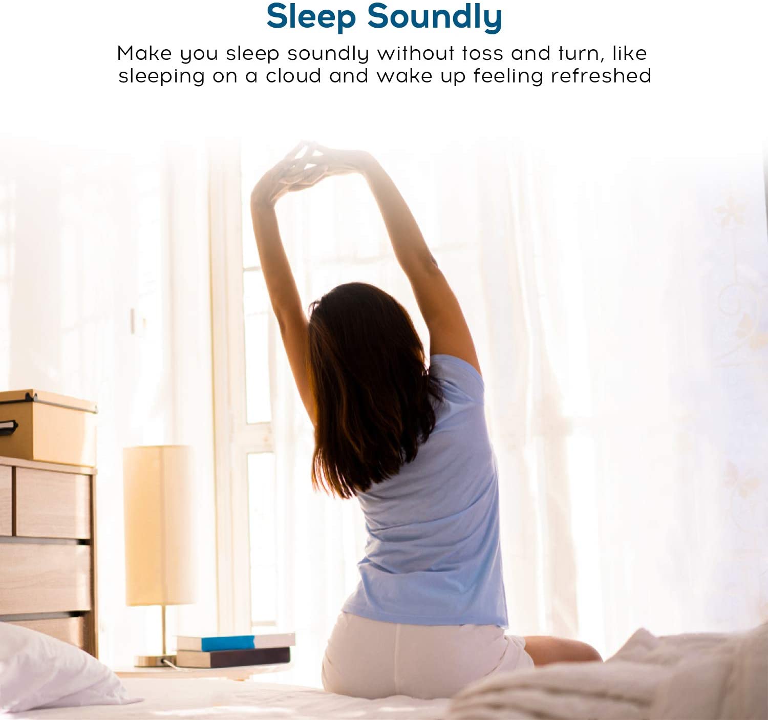 Bamboo Pillowtop Mattress Topper Luxury Bedding Mat Pad Protector Cover Queen 153 x 203 cm