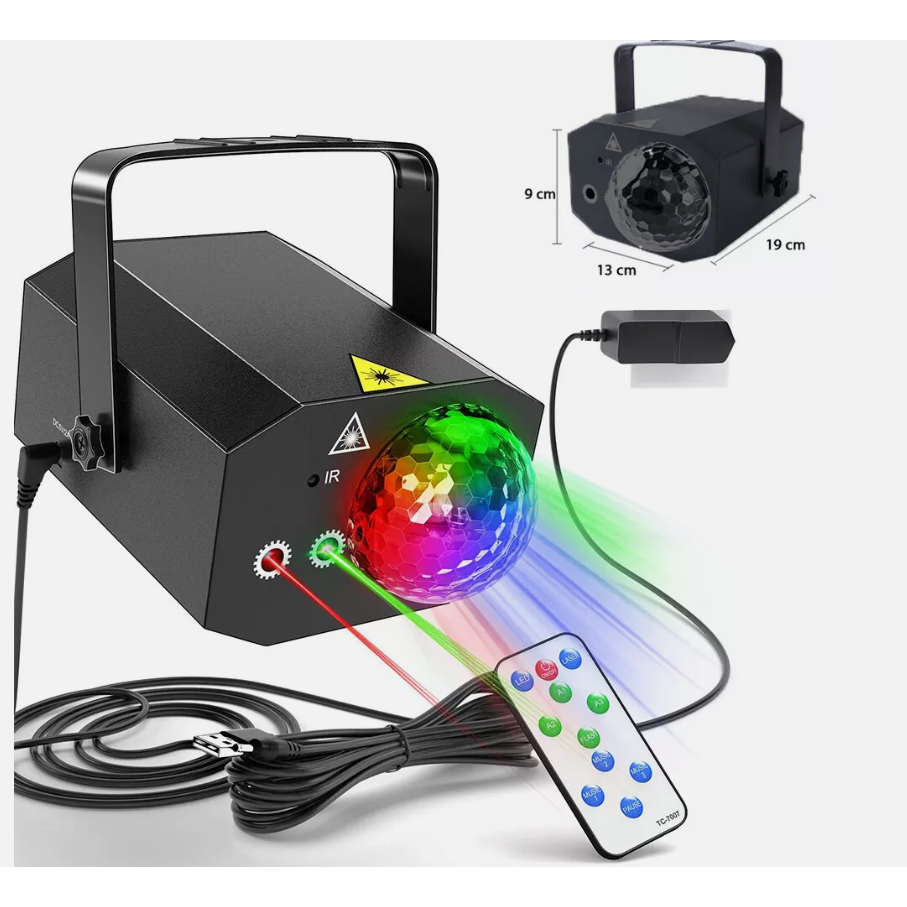 Dance Party Disco Ball Dj Disco Rave Stage Strobe Laser Lights Remote Control