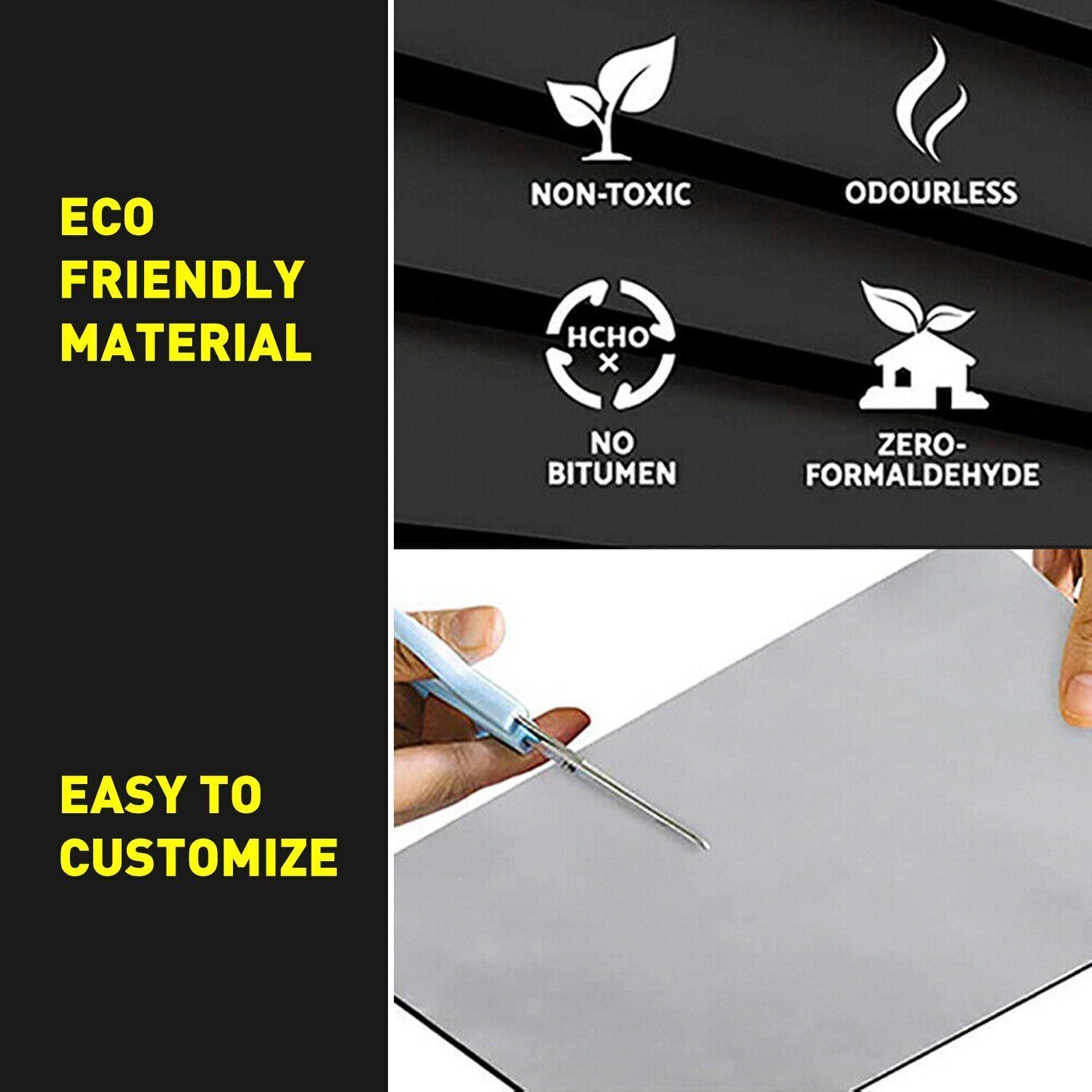 10mm Sound Deadener Insulation Heat Proof Noise Proofing Foam Car Auto Shield AU