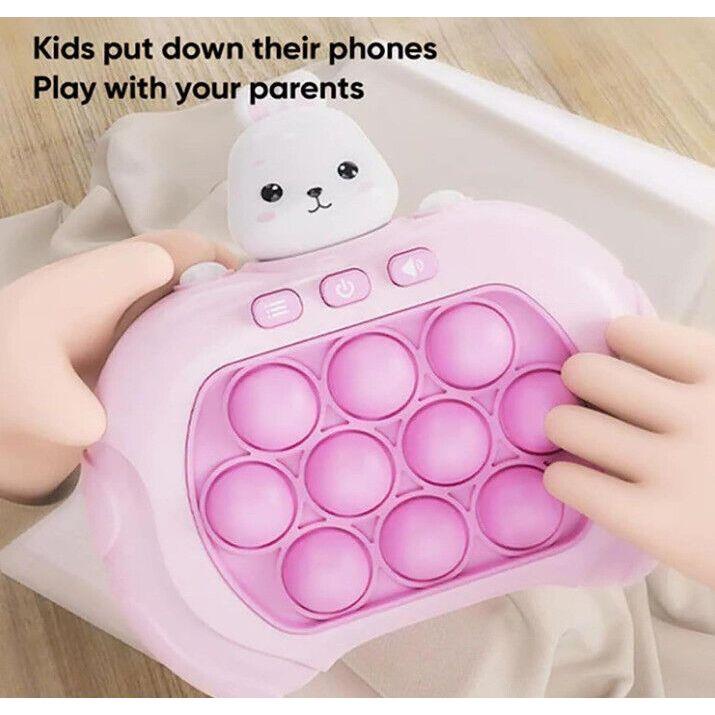 Rechargeable 3 Types Pop Push it Game Controller Sensory Fidget Toy Electronic Whack Mole pink