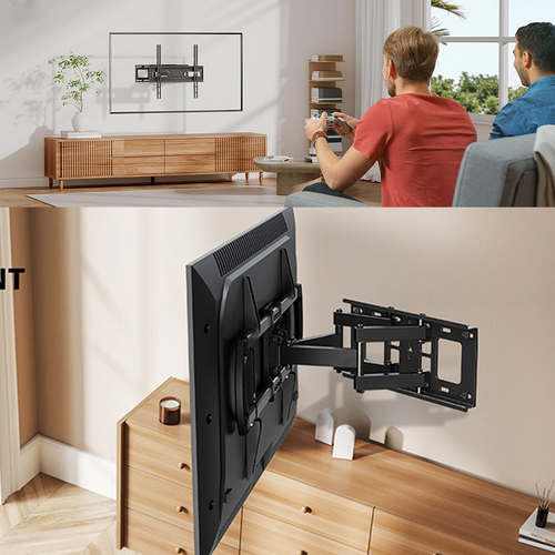 Full Motion Wall Mount TV Bracket Swivel & Tilt LED17 32 40 43 50 55 60 65 70 75 Double arm