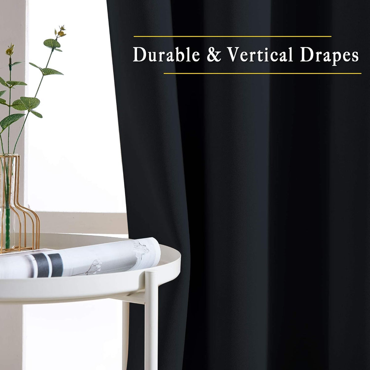 2X Blockout Curtains 100% Blackout Window Curtain Draperies Pair Eyelet 3 Layers 132CM(W) x 160CM(D)