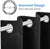 2X Blockout Curtains 100% Blackout Window Curtain Draperies Pair Eyelet 3 Layers 132CM(W) x 114CM(D)