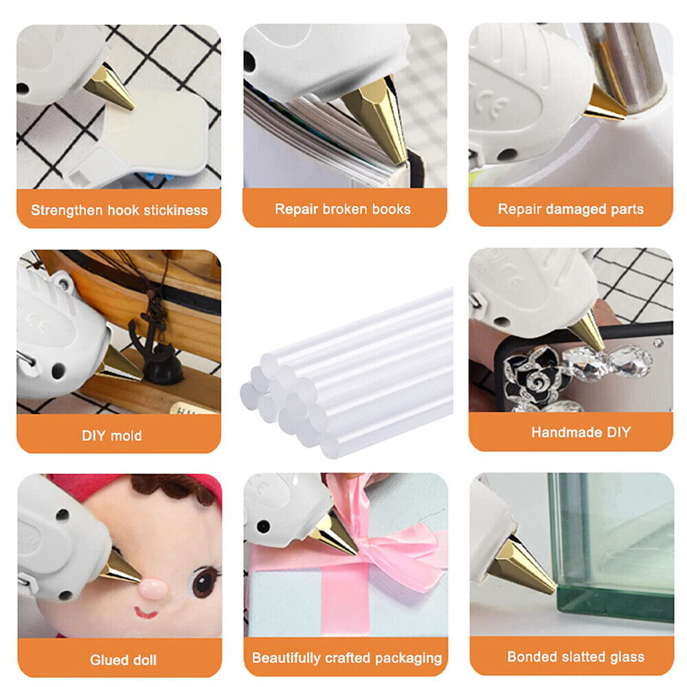 Glue Sticks Hot Clear Melt Glue Adhesive Sticks 100 pcs Stickes For Glue Gun 11mmx300mm