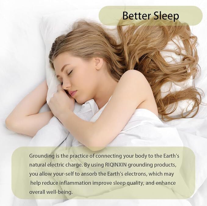Bed Earthing Sheet Grounding Sheet Mat Large Bed Sheet Flat Sheet W/AU Plug193x203cm