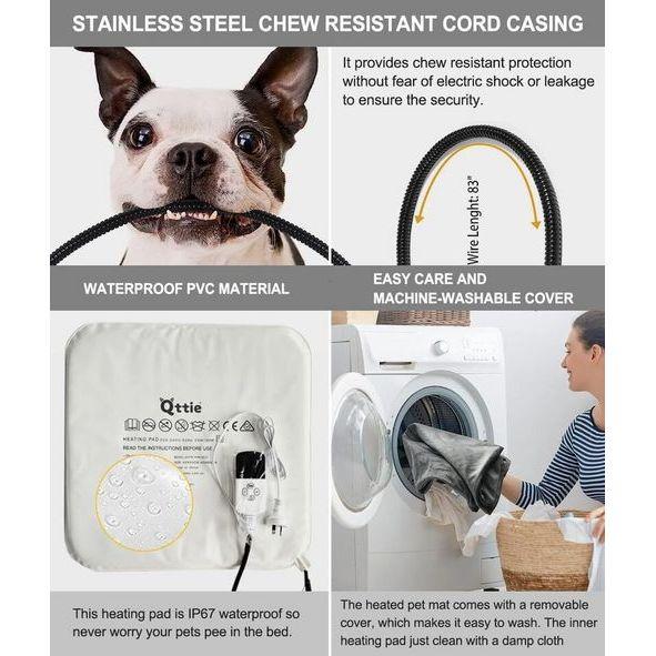 Waterproof Electric Pet Heat Pad Heated Heating Mat Blanket Dog Cat Bed 50X80CM