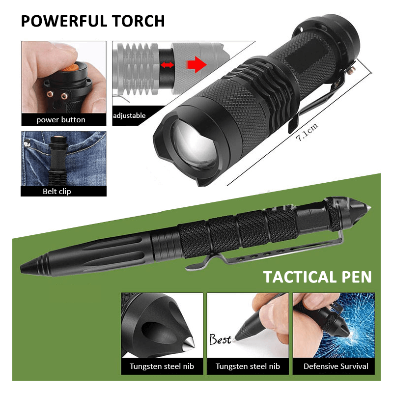 16in1 SOS Kit Outdoor Emergency Equipment Box For Camping Survival Gear