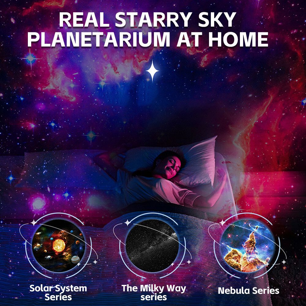 13in1 Galaxy Starry Sky Projector Night Light Rotating LED Planetarium Star Lamp