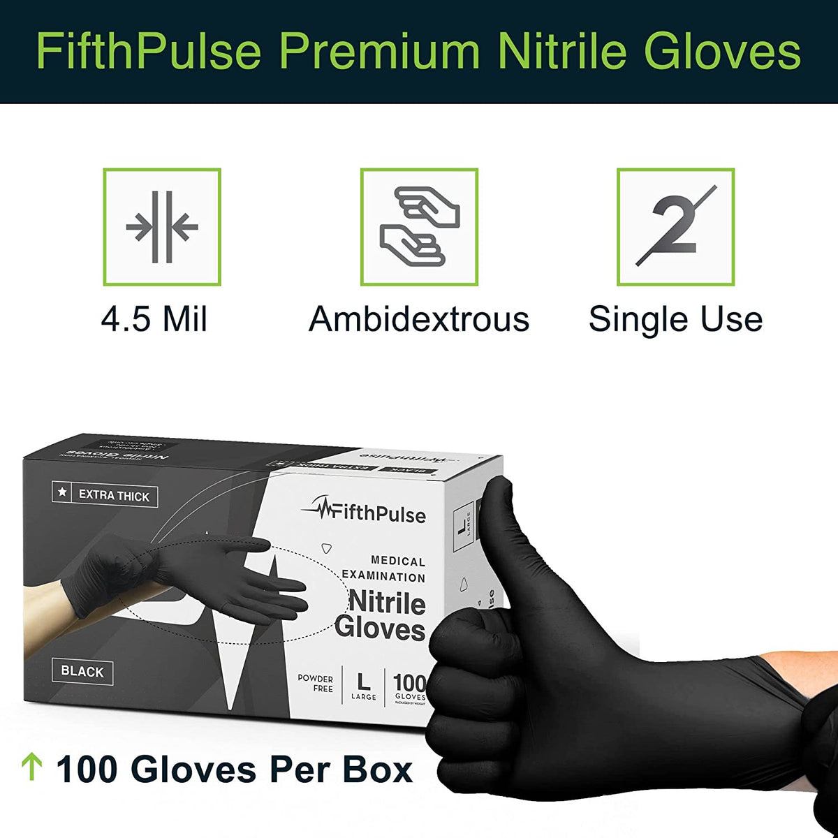 6g Flexible Disposable Nitrile Gloves For Mechanic Work Food Prepa 100pcs L