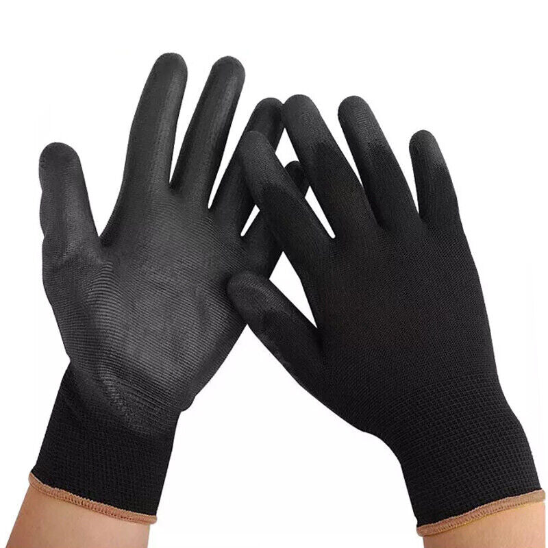 24PCS Antistatic Nylon Gloves Work Safety Working Mechanic Gloves Garden Builder