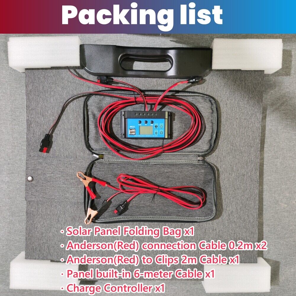 160W 160Watt Folding Solar Panel Blanket Mat Flexible Mono Power Camping RV USB 12V