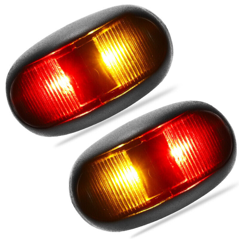 10X LED Clearance Lights Amber Red Side Marker Lamp Truck Trailer Caravan 12-24V