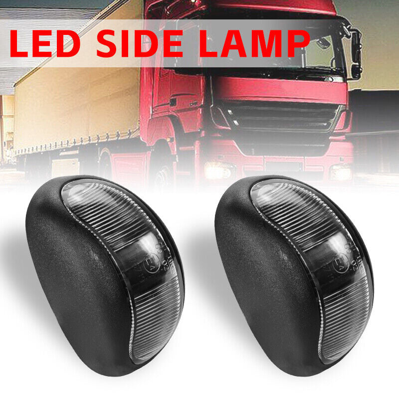 10X LED Clearance Lights Amber Red Side Marker Lamp Truck Trailer Caravan 12-24V