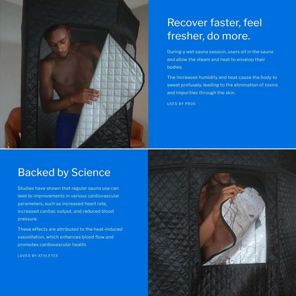 Home Portable Steam Sauna Tent w/Remote Control Foldable Chair Loss Weight AU