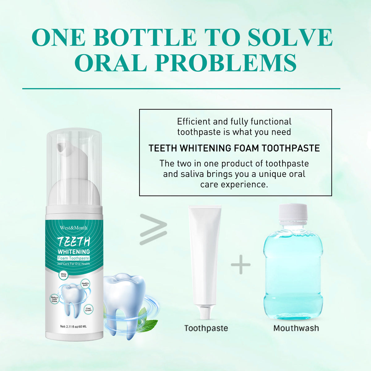 Foam Toothpaste Breath Freshening Whitening Toothpaste Tooth Anti-Moth Mouth Cleaning Tooth Stains And Gum Care