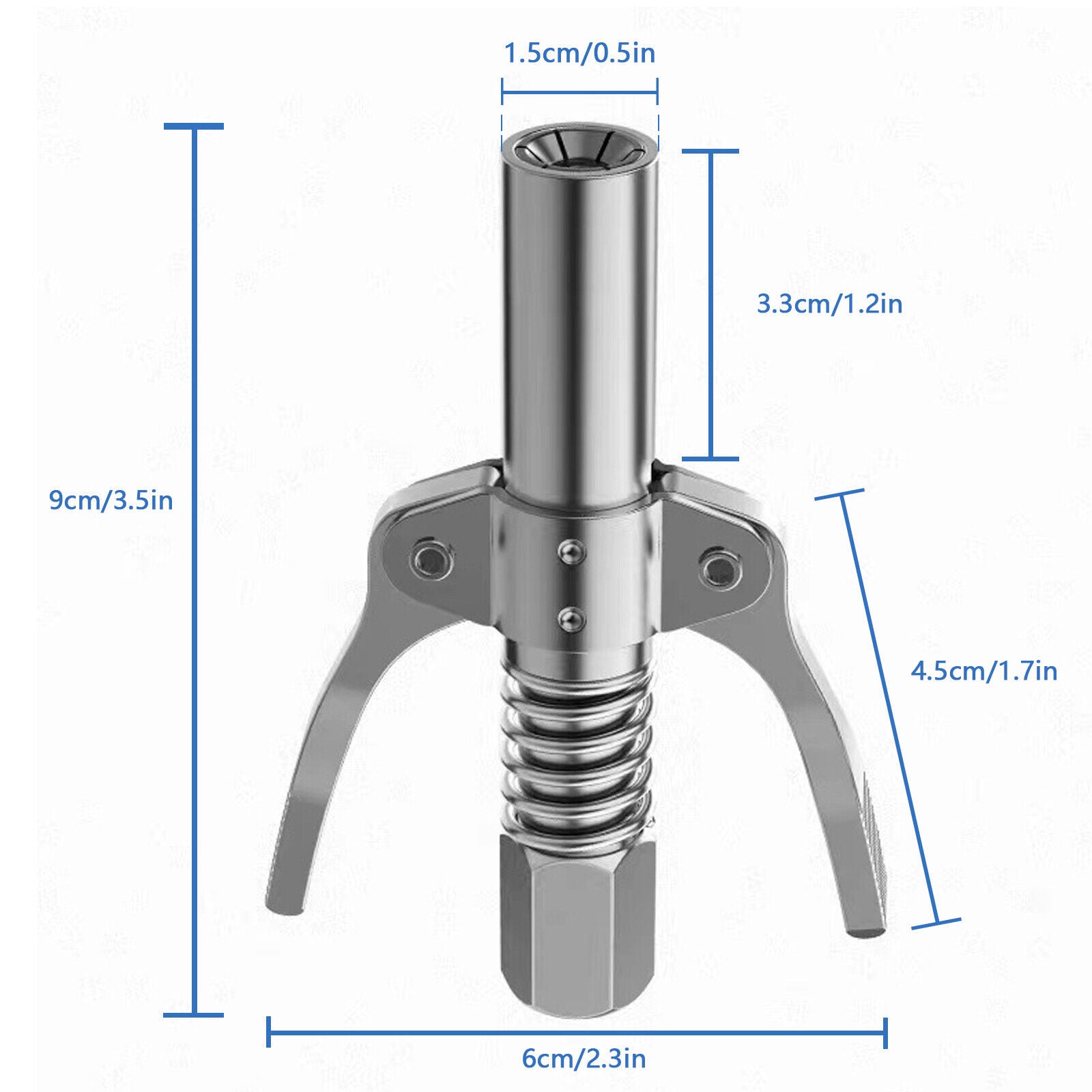 Grease Gun Coupler High Pressure Quick Release Lock Nozzles w/Hose For 1/8"NPT