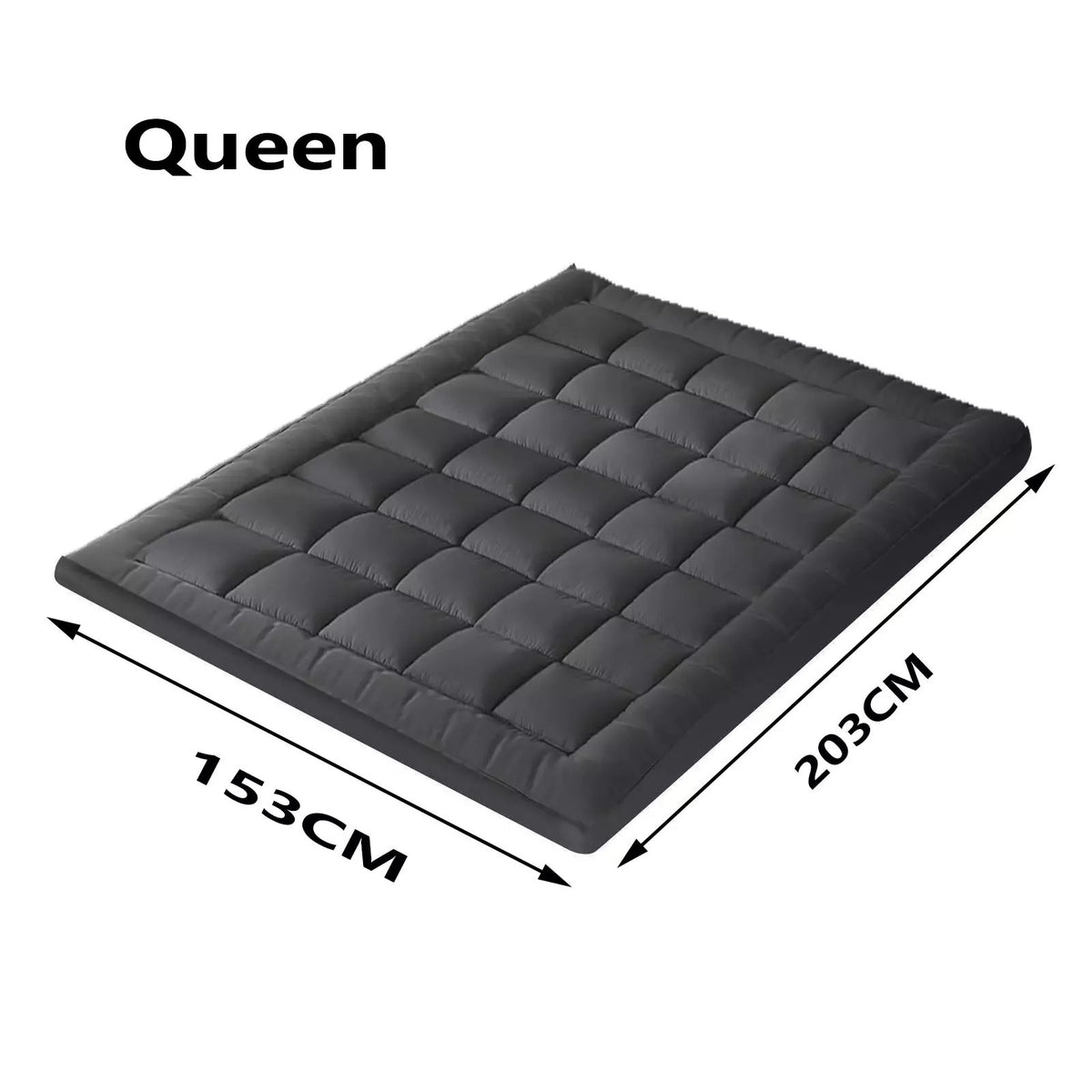 5CM Bedding Luxury Pillowtop Mattress Topper Mat Pad Antibacterial and dust mite-resistant Queen:153*203cm
