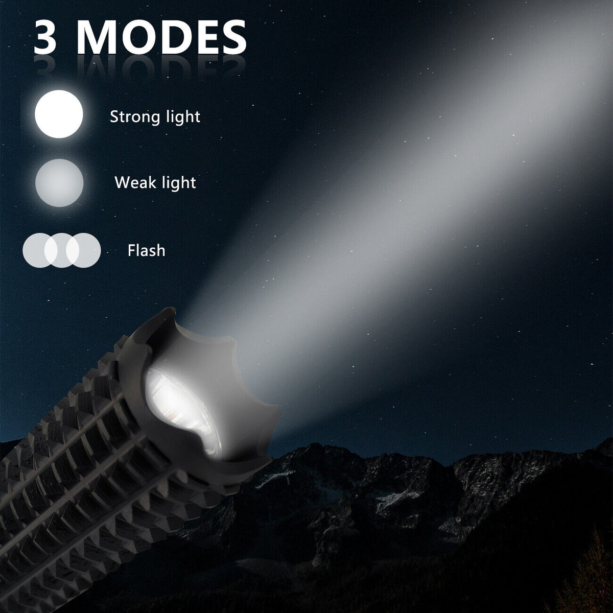 90000LM Baseball Bat LED Flashlights Waterproof Powerful Aluminium for Emergency
