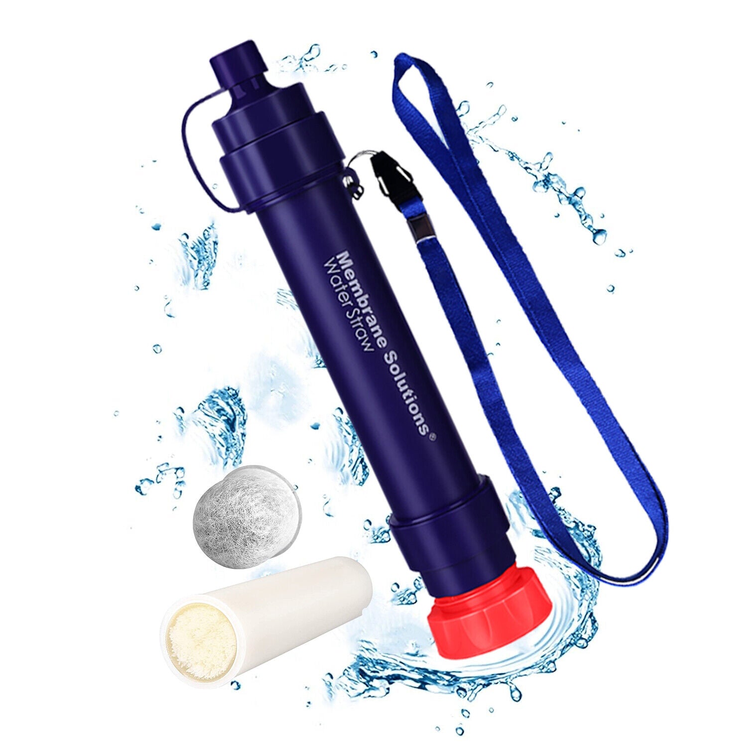 Personal Water Filter Straw 5000L Outdoor Survival Water Purification Straw0.1Î¼m