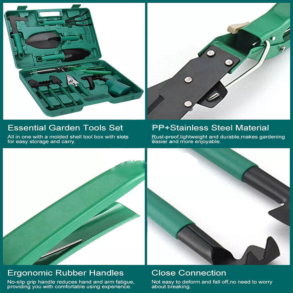 Shovel Harrow Potted Flower Gardening Tools Gift Kit Glove Garden Tool 10Pcs/Set