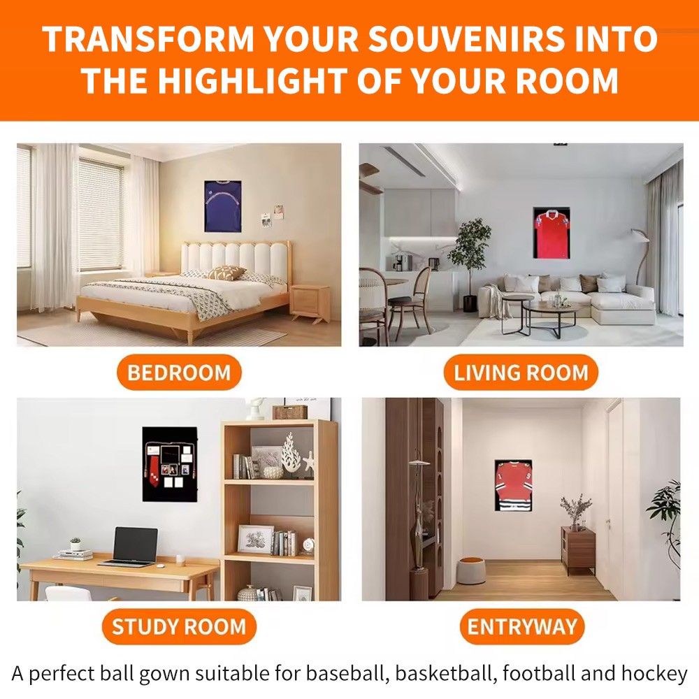 Jersey Frame Display Case Large Sports Jersey Showcase Box Custom Shirt Display