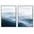 Wall Art 70cmx100cm Blue mountains 2 Sets Black Frame Canvas