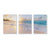 Wall Art 80cmx120cm Ocean and beach 3 Sets White Frame Canvas