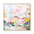 Wall Art 100cmx100cm Abstract Pink Mountain Hand Painted Style Gold Frame Canvas