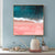 Wall Art 100cmx100cm Pink Sea Wood Frame Canvas