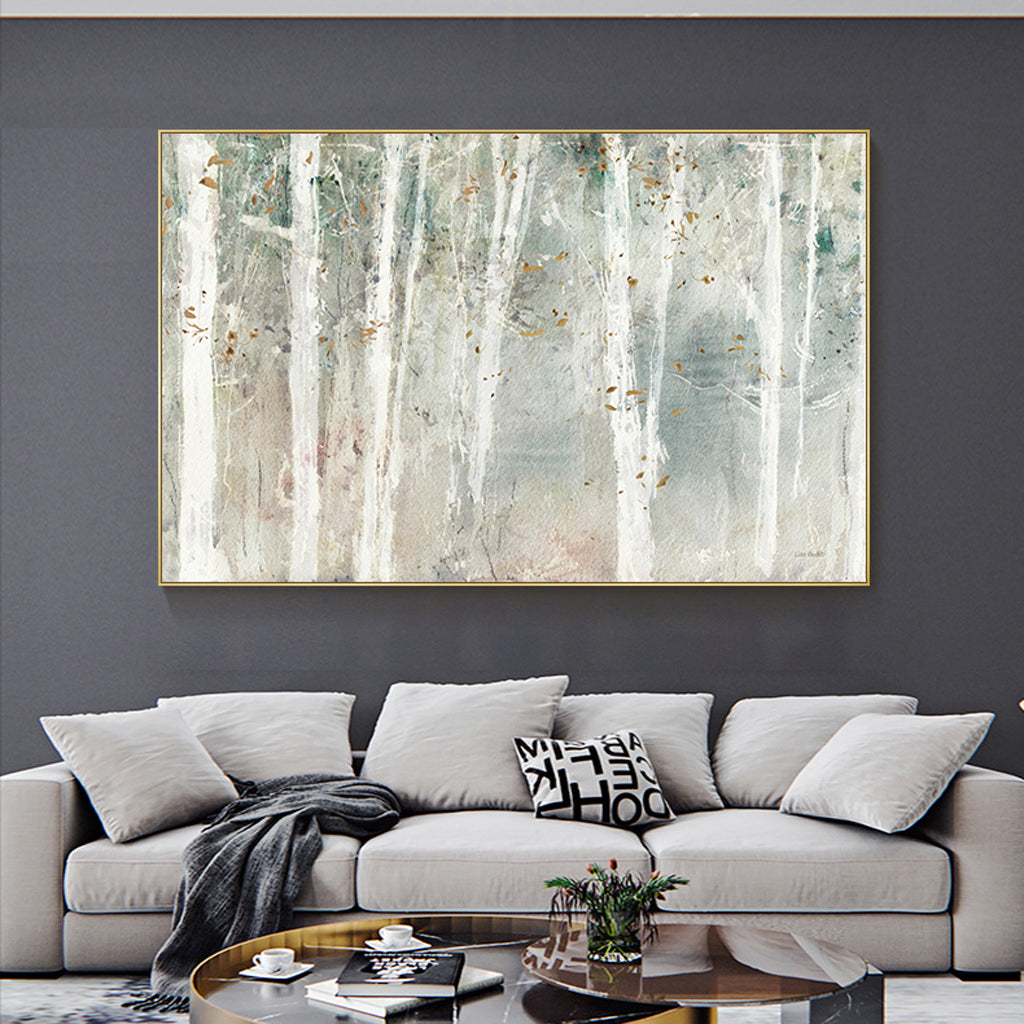 Wall Art 100cmx150cm Forest hang painting style Gold Frame Canvas