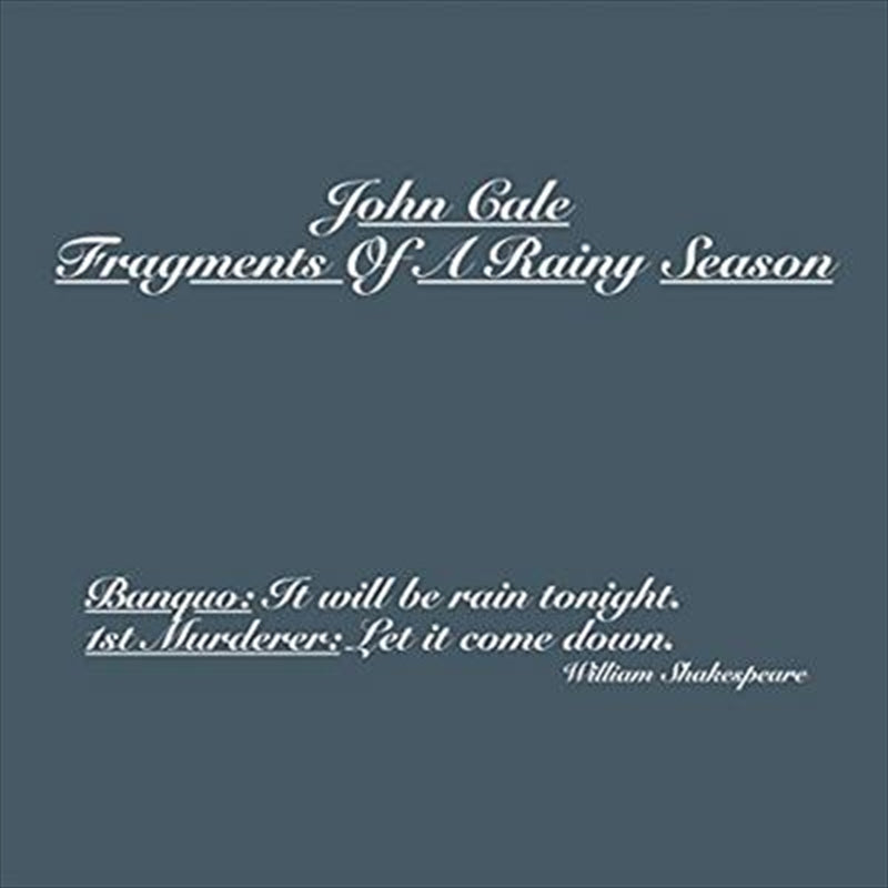 Fragments Of A Rainy Season - Cale, John Cd Album