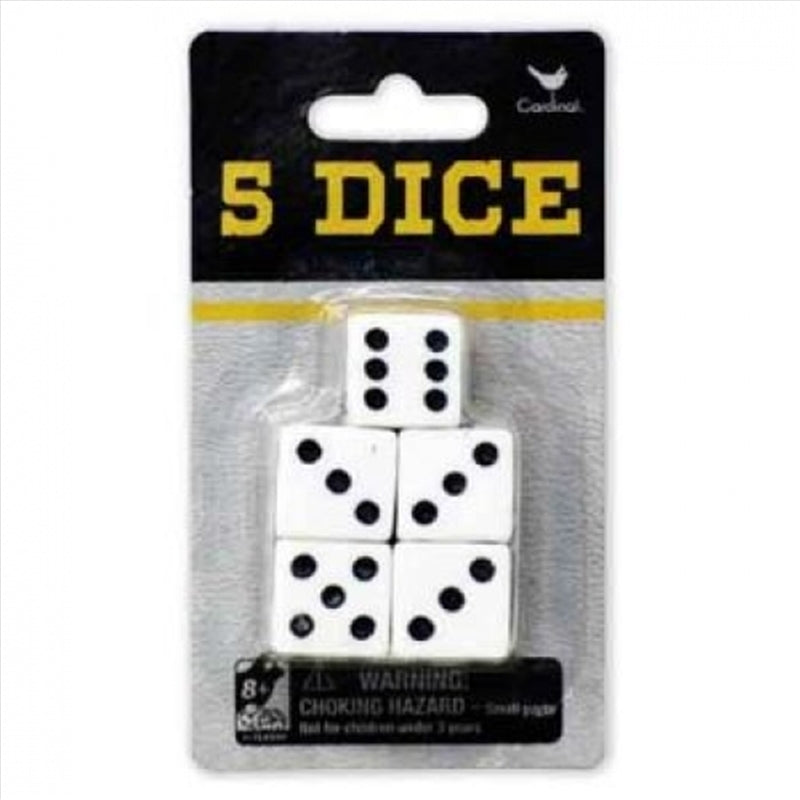 Classic Games Pack Of 5 Dice