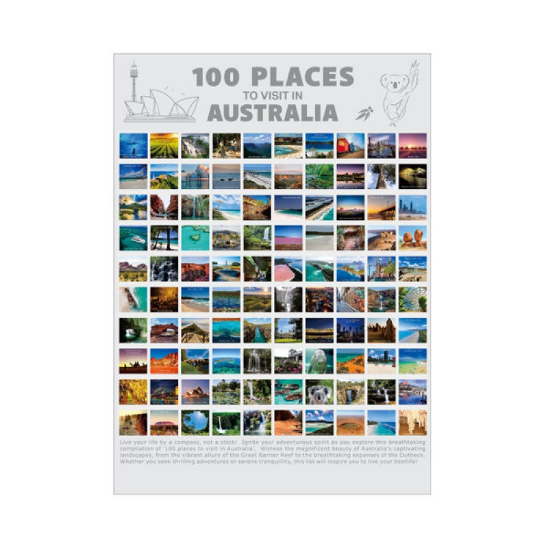 Scratch Map Top 100 Places Aus