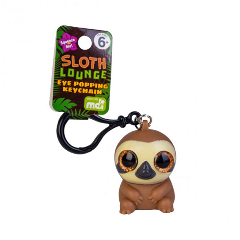 Eye Popping Keychain Sloth