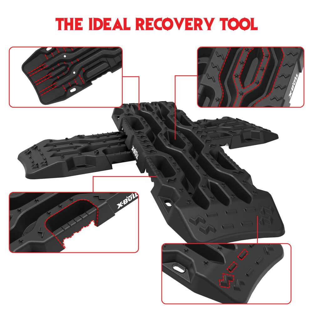 X-BULL Recovery Tracks Boards 12T Sand Snow Mud tracks 2PCS 4WD 4X4 Car Truck New