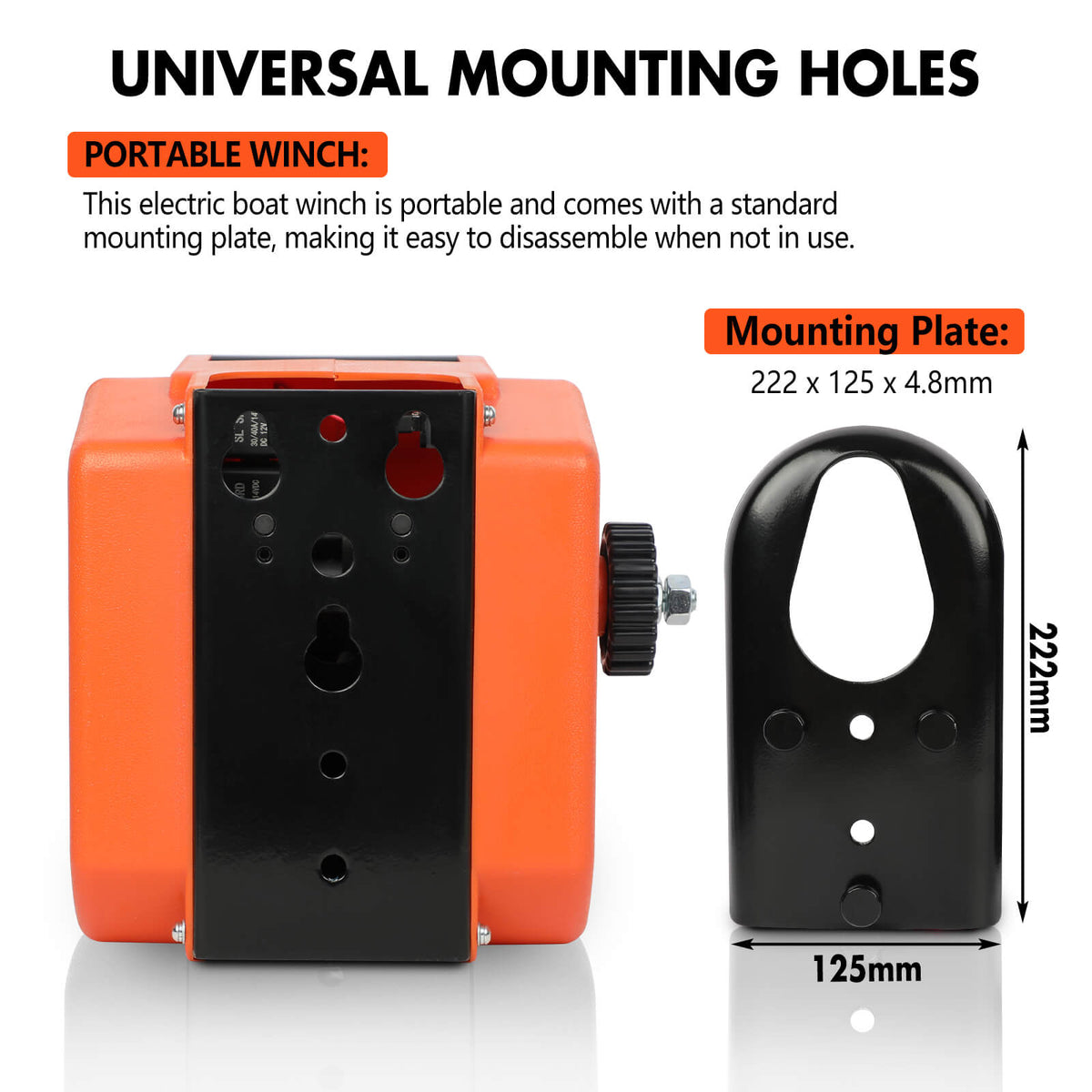 X-BULL 12V Electric Boat Winch 5000LBS Portable Wireless Remote Trailer Winch Steel Cable