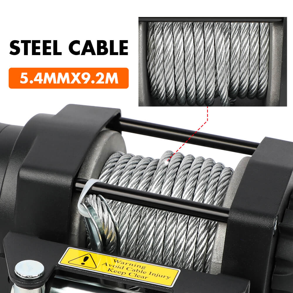12V Electric Winch 4500LBS Winch Steel Cable Trailer Towing Remote ATV UTV