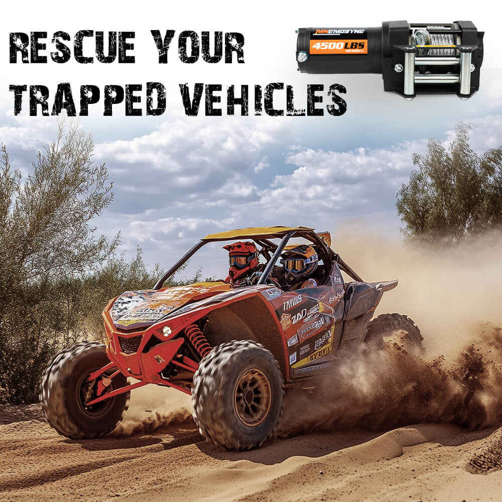 Electric Winch 4500LBS Winch Steel Cable Trailer Towing Remote ATV Winch UTV Winch 4WD